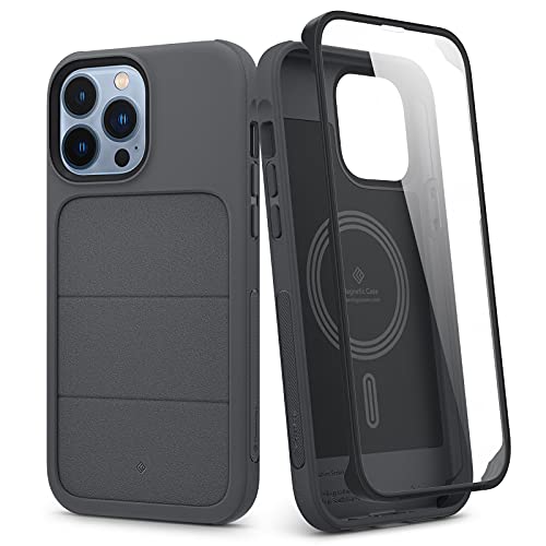 Caseology Stratum Hülle Kompatibel mit iPhone 13 Pro Schutzhülle mit eingebauter Displayschutzfolie - Ash Gray von Caseology