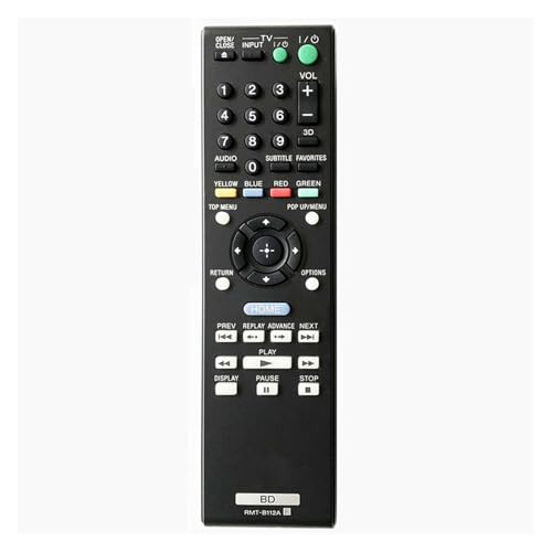 Casetlong Fernbedienung for Blu-Ray DVD Player RMT-B112A BDP-S780 BDP-S590 S190 RMT-B119A RMT-B108P von Casetlong
