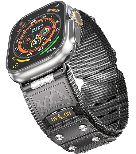 Caseultra Sport Nylon Armband Kompatibel für Apple Watch Armband Ultra(49mm) Serie 7/8(45mm) Serie 6/5/4/SE(44mm) Serie 3/2/1(42mm) für Männer, von Caseultra