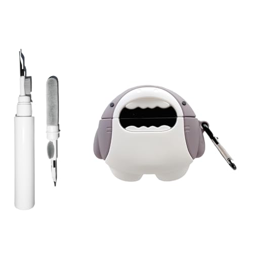 3-in-1-Schutzhülle von Casevita für Herren, kompatibel mit AirPods 4, mit aktiver Geräuschunterdrückung, mit Schlüsselanhänger, weiches Silikon, Cartoon, lustig, Anime, Hai, Schutzhülle für Herren 3-in-1-Schutzhülle von Casevita für Herren, kompatibel mit AirPods 4, mit aktiver Geräuschunterdrückung, mit Schlüsselanhänger, weiches Silikon, Cartoon, lustig, Anime, Hai, Schutzhülle für Herren von Casevita