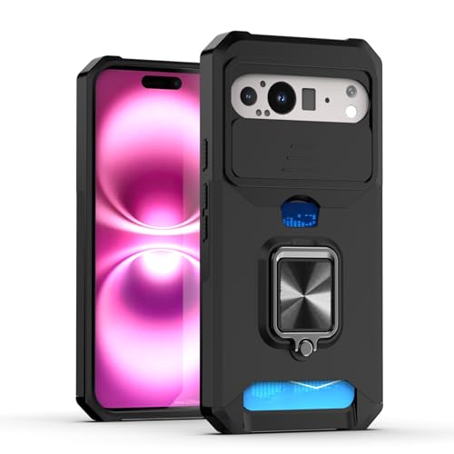 Casevita Kompatibel mit Google Pixel 9/Pixel 9 Pro Hülle mit Ringhalter, magnetischer Autohalterung, Kartenfach, Pixel 9 Pro Militärhülle für Mann Casevita Kompatibel mit Google Pixel 9/Pixel 9 Pro Hülle mit Ringhalter, magnetischer Autohalterung, Kartenfach, Pixel 9 Pro Militärhülle für Mann von Casevita