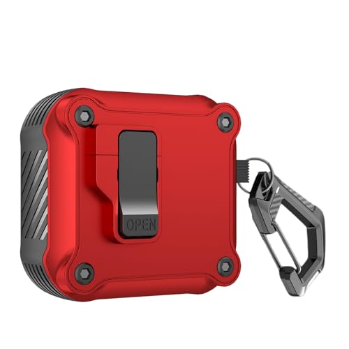 Casevita Lock Case Kompatibel mit AirPods 4 mit aktiver Geräuschunterdrückung mit Schlüsselanhänger, Armor Rugged Shockproof Schutzhülle Kompatibel mit AirPods 4 von Casevita