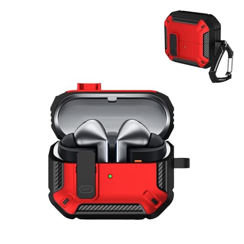 Casevita Lock Case Kompatibel mit Samsung Galaxy Buds 3 Pro/Galaxy Buds 3 mit Schlüsselanhänger, Militärische Rüstung, stoßfeste Schutzhülle für Damen und Herren Casevita Lock Case Kompatibel mit Samsung Galaxy Buds 3 Pro/Galaxy Buds 3 mit Schlüsselanhänger, Militärische Rüstung, stoßfeste Schutzhülle für Damen und Herren von Casevita