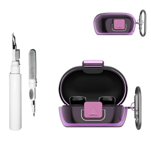 Casevita Lock Case kompatibel mit Bose QuietComfort Earbuds 2024 mit Schlüsselanhänger und Reinigungsset, transparente TPU-Schutzhülle, kompatibel mit Bose New QuietComfort Wireless Noise von Casevita