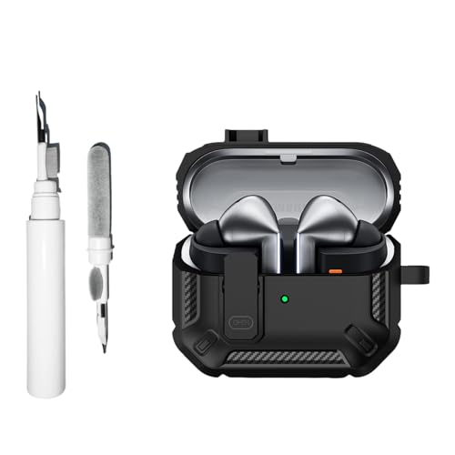 Casevita Lock Schutzhülle kompatibel mit Samsung Galaxy-Buds 3 Pro/Galaxy Buds 3 mit Schlüsselanhänger, militärische Rüstung, stoßfeste Schutzhülle für Damen und Herren, mit Reinigungsset Casevita Lock Schutzhülle kompatibel mit Samsung Galaxy-Buds 3 Pro/Galaxy Buds 3 mit Schlüsselanhänger, militärische Rüstung, stoßfeste Schutzhülle für Damen und Herren, mit Reinigungsset von Casevita