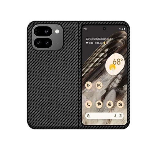 Casevita Schutzhülle aus Karbonfaser, kompatibel mit Google Pixel 9 Pro Fold, Aramidfaser, dünn, kratzfest, kabelloses Laden, stoßfest, für Damen und Herren, Schwarz Casevita Schutzhülle aus Karbonfaser, kompatibel mit Google Pixel 9 Pro Fold, Aramidfaser, dünn, kratzfest, kabelloses Laden, stoßfest, für Damen und Herren, Schwarz von Casevita