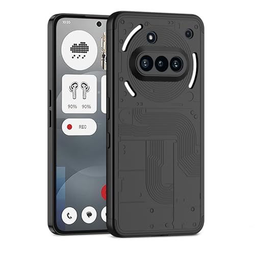 Casevita Schutzhülle kompatibel mit Nothing Phone (3a) 2025, strapazierfähig, stoßdämpfend, robuste Schutzhülle für Nothing Phone3a für Damen und Herren, Schwarz von Casevita