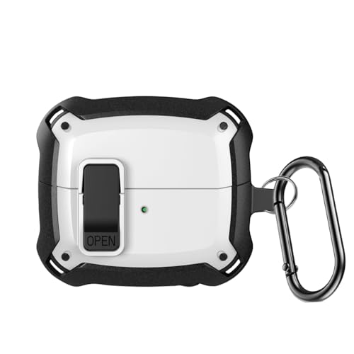 Casevita Schutzhülle kompatibel mit Samsung Galaxy Buds3 Pro/Galaxy Buds3 (2024) mit Schlüsselanhänger, robuste Schutzhülle mit sicherem Schloss für Mann und Frau von Casevita