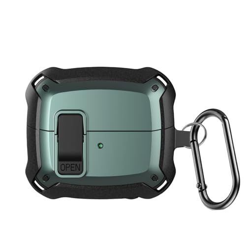 Casevita Schutzhülle kompatibel mit Samsung Galaxy Buds3 Pro/Galaxy Buds3 (2024) mit Schlüsselanhänger, robuste Schutzhülle mit sicherem Schloss für Mann und Frau von Casevita