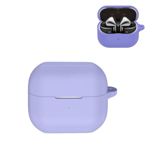 Casevita Silikon-Schutzhülle kompatibel mit Samsung Galaxy Buds3 Pro/Galaxy Buds3 (2024) mit Schlüsselanhänger, weiche, stoßfeste Schutzhülle, Front-LED, sichtbar für Mann und Frau von Casevita