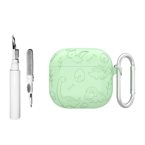 Casevita Süße Hülle, kompatibel mit AirPods 4, mit aktiver Geräuschunterdrückung, mit Schlüsselanhänger, Cartoon-Anime-Dinosaurier, weiche Schutzhülle mit Reinigungsset Casevita Süße Hülle, kompatibel mit AirPods 4, mit aktiver Geräuschunterdrückung, mit Schlüsselanhänger, Cartoon-Anime-Dinosaurier, weiche Schutzhülle mit Reinigungsset von Casevita