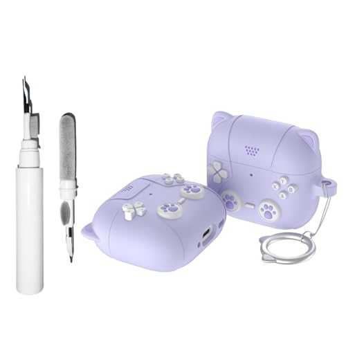 Casevita Süße Hülle, kompatibel mit AirPods 4, mit aktiver Geräuschunterdrückung, mit Schlüsselanhänger, weiches Silikon, Anime-Katzenspiel, stoßfeste Schutzhülle mit Reinigungsset Casevita Süße Hülle, kompatibel mit AirPods 4, mit aktiver Geräuschunterdrückung, mit Schlüsselanhänger, weiches Silikon, Anime-Katzenspiel, stoßfeste Schutzhülle mit Reinigungsset von Casevita