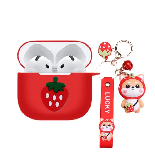 Casevita Süße Hülle kompatibel mit Airpods 4 mit Schlüsselanhänger, Solft Silikon Cartoon Anime Schutzhülle Kompatibel mit AirPods 4 mit aktiver Geräuschunterdrückung für Mann Frau Casevita Süße Hülle kompatibel mit Airpods 4 mit Schlüsselanhänger, Solft Silikon Cartoon Anime Schutzhülle Kompatibel mit AirPods 4 mit aktiver Geräuschunterdrückung für Mann Frau von Casevita