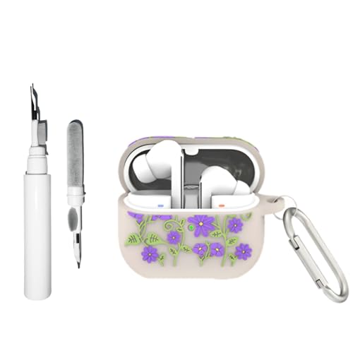 Casevita Süße Schutzhülle kompatibel mit Samsung Galaxy-Buds 3 Pro/Galaxy Buds 3 mit Schlüsselanhänger, 3D-Blumen-Gravur, Schutzhülle für Damen, mit Reinigungsset Casevita Süße Schutzhülle kompatibel mit Samsung Galaxy-Buds 3 Pro/Galaxy Buds 3 mit Schlüsselanhänger, 3D-Blumen-Gravur, Schutzhülle für Damen, mit Reinigungsset von Casevita