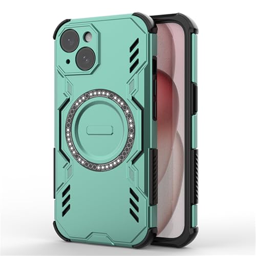 Magnetische Schutzhülle, kompatibel mit iPhone 15, Militärqualität, strapazierfähig, unterstützt kabelloses Laden, stoßfest, dünn, Schutzhülle für iPhone 15, für Mann und Frau, Grün Magnetische Schutzhülle, kompatibel mit iPhone 15, Militärqualität, strapazierfähig, unterstützt kabelloses Laden, stoßfest, dünn, Schutzhülle für iPhone 15, für Mann und Frau, Grün von Casevita