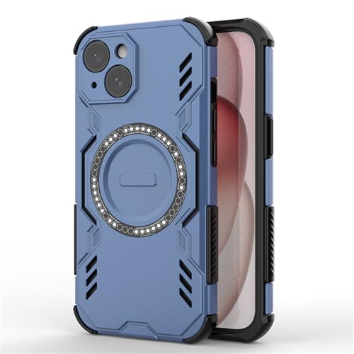 Magnetische Schutzhülle, kompatibel mit iPhone 15 Plus, Militärqualität, strapazierfähig, unterstützt kabelloses Laden, stoßfest, dünn, Schutzhülle für iPhone 15 Plus, für Mann und Frau, Blau Magnetische Schutzhülle, kompatibel mit iPhone 15 Plus, Militärqualität, strapazierfähig, unterstützt kabelloses Laden, stoßfest, dünn, Schutzhülle für iPhone 15 Plus, für Mann und Frau, Blau von Casevita