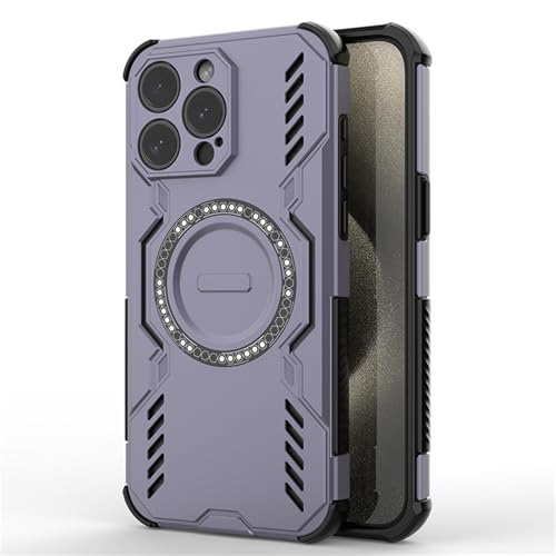 Magnetische Schutzhülle, kompatibel mit iPhone 15 Pro Max, Militärqualität, strapazierfähig, unterstützt kabelloses Laden, stoßfest, dünn, Schutzhülle für iPhone 15 Pro Max, für Mann und Frau, Violett Magnetische Schutzhülle, kompatibel mit iPhone 15 Pro Max, Militärqualität, strapazierfähig, unterstützt kabelloses Laden, stoßfest, dünn, Schutzhülle für iPhone 15 Pro Max, für Mann und Frau, Violett von Casevita