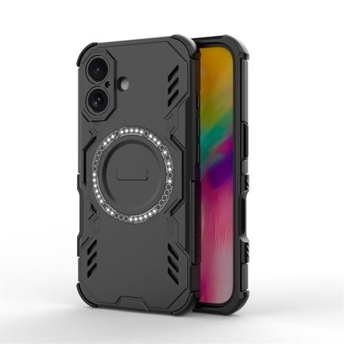 Magnetische Schutzhülle, kompatibel mit iPhone 16 Plus, Militärqualität, strapazierfähig, unterstützt kabelloses Laden, stoßfest, dünn, Schutzhülle für iPhone 16 Plus, für Mann und Frau, Schwarz Magnetische Schutzhülle, kompatibel mit iPhone 16 Plus, Militärqualität, strapazierfähig, unterstützt kabelloses Laden, stoßfest, dünn, Schutzhülle für iPhone 16 Plus, für Mann und Frau, Schwarz von Casevita