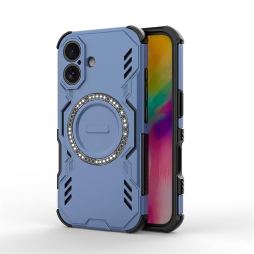 Magnetische Schutzhülle, kompatibel mit iPhone 16 Plus, Militärqualität, strapazierfähig, unterstützt kabelloses Laden, stoßfest, dünn, Schutzhülle für iPhone 16 Plus, für Mann und Frau, Blau Magnetische Schutzhülle, kompatibel mit iPhone 16 Plus, Militärqualität, strapazierfähig, unterstützt kabelloses Laden, stoßfest, dünn, Schutzhülle für iPhone 16 Plus, für Mann und Frau, Blau von Casevita