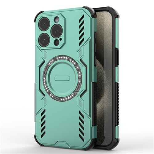 Magnetische Schutzhülle, kompatibel mit iPhone 16 Pro, Militärqualität, strapazierfähig, unterstützt kabelloses Laden, stoßfest, dünn, Schutzhülle für iPhone 16 Pro, für Mann und Frau, Grün Magnetische Schutzhülle, kompatibel mit iPhone 16 Pro, Militärqualität, strapazierfähig, unterstützt kabelloses Laden, stoßfest, dünn, Schutzhülle für iPhone 16 Pro, für Mann und Frau, Grün von Casevita