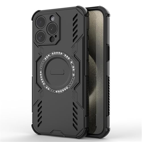 Magnetische Schutzhülle, kompatibel mit iPhone 16 Pro Max, Militärqualität, strapazierfähig, unterstützt kabelloses Laden, stoßfest, dünn, Schutzhülle für iPhone 16 Pro Max, für Mann und Frau, Schwarz Magnetische Schutzhülle, kompatibel mit iPhone 16 Pro Max, Militärqualität, strapazierfähig, unterstützt kabelloses Laden, stoßfest, dünn, Schutzhülle für iPhone 16 Pro Max, für Mann und Frau, Schwarz von Casevita