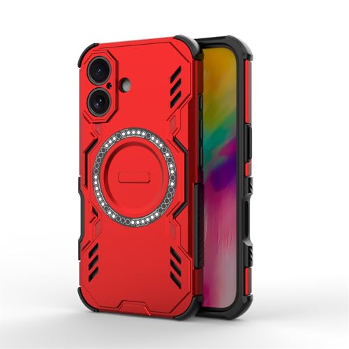 Magnetische Schutzhülle, kompatibel mit iPhone 16E, Militärqualität, strapazierfähig, unterstützt kabelloses Laden, stoßfest, dünn, Schutzhülle für iPhone 16e, für Mann und Frau, Rot Magnetische Schutzhülle, kompatibel mit iPhone 16E, Militärqualität, strapazierfähig, unterstützt kabelloses Laden, stoßfest, dünn, Schutzhülle für iPhone 16e, für Mann und Frau, Rot von Casevita