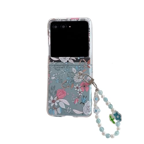 Transparente Schutzhülle für Motorola Razr 2024, mit Band, niedliche Blumen, hartes Polycarbonat, stoßfest, schlanke, transparente Handyhülle für Moto Razr 2024 für Damen Transparente Schutzhülle für Motorola Razr 2024, mit Band, niedliche Blumen, hartes Polycarbonat, stoßfest, schlanke, transparente Handyhülle für Moto Razr 2024 für Damen von Casevita