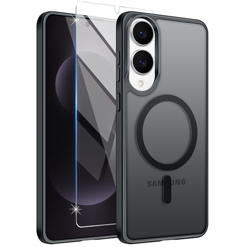 Casewind Schutzhülle für Samsung Galaxy S25 Edge, kompatibel mit Magsafe, mit 1 Displayschutzfolie, 4,8 m militärischer Fallschutz, dünn, durchscheinend, matt, stoßfest, für Galaxy S25 Edge, 17 cm Casewind Schutzhülle für Samsung Galaxy S25 Edge, kompatibel mit Magsafe, mit 1 Displayschutzfolie, 4,8 m militärischer Fallschutz, dünn, durchscheinend, matt, stoßfest, für Galaxy S25 Edge, 17 cm von Casewind