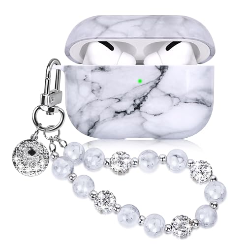 Casililor Hülle Kompatibel mit AirPods Pro 2019 Front LED Sichtbar Süßes Marmor Hülle mit Schlüsselanhänger Zweiteilige Schutzhülle für Mädchen Frauen Marble Grau Casililor Hülle Kompatibel mit AirPods Pro 2019 Front LED Sichtbar Süßes Marmor Hülle mit Schlüsselanhänger Zweiteilige Schutzhülle für Mädchen Frauen Marble Grau von Casililor