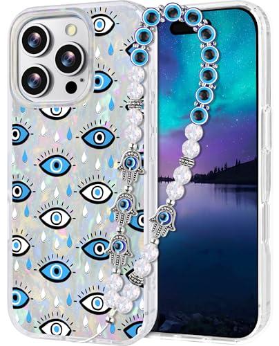 Kompatibel mit iPhone 16 Pro Max Hülle 6,7" 2024 Schutzhülle Slim Glitzernde Stoßfest Handyhülle 16 Pro Max Case mit Handygurt Handyanhänger für Frauen und Mädchen Evil Eye Kompatibel mit iPhone 16 Pro Max Hülle 6,7" 2024 Schutzhülle Slim Glitzernde Stoßfest Handyhülle 16 Pro Max Case mit Handygurt Handyanhänger für Frauen und Mädchen Evil Eye von Casililor