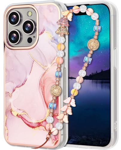 Kompatibel mit iPhone 16 Pro Max Hülle 6,7" 2024 Schutzhülle Glitzer Marmor Stoßfest Handyhülle 16 Pro Max Case mit Handygurt Handyanhänger für Frauen und Mädchen Bling Rosa Marble Kompatibel mit iPhone 16 Pro Max Hülle 6,7" 2024 Schutzhülle Glitzer Marmor Stoßfest Handyhülle 16 Pro Max Case mit Handygurt Handyanhänger für Frauen und Mädchen Bling Rosa Marble von Casililor