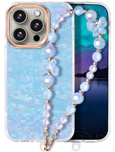 Kompatibel mit iPhone 16 Pro Max Hülle 6,7" 2024 Schutzhülle Slim Glitzernde Stoßfest Handyhülle 16 Pro Max Case mit Handygurt Handyanhänger für Frauen und Mädchen Bling Glitter Blau Kompatibel mit iPhone 16 Pro Max Hülle 6,7" 2024 Schutzhülle Slim Glitzernde Stoßfest Handyhülle 16 Pro Max Case mit Handygurt Handyanhänger für Frauen und Mädchen Bling Glitter Blau von Casililor