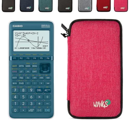 Casio Graph 25+E II inklusive Schutztasche von WYNGS in Pink - Basic Set (Französisch) von Casio