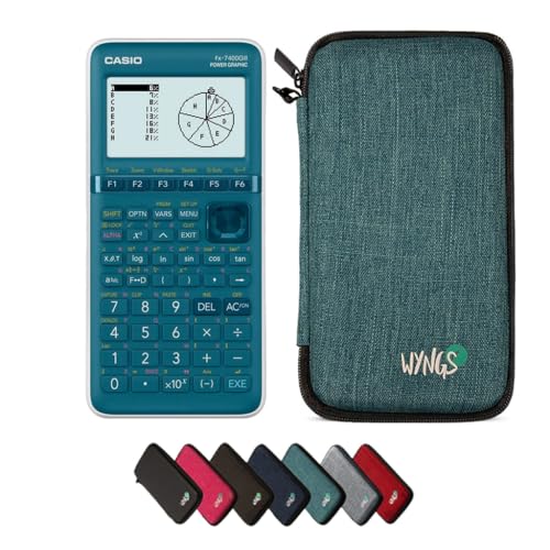 Casio fx-7400GIII inklusive Schutztasche von WYNGS in Türkis - Basic Set von Casio
