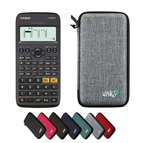 Casio fx-82DE X inklusive Schutztasche von WYNGS in Hellgrau - Basic Set von Casio