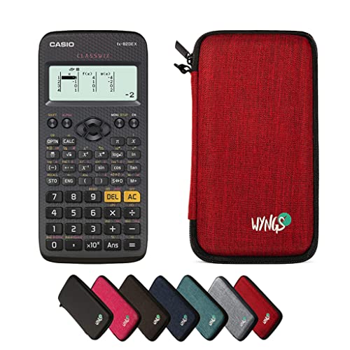 Casio fx-82DE X inklusive Schutztasche von WYNGS in Rot - Basic Set von Casio