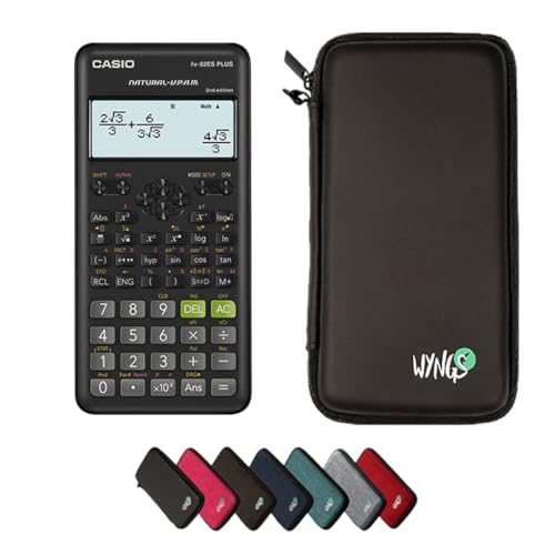 Casio fx-82ES Plus 2nd Edition inklusive Schutztasche von WYNGS in Schwarz - Basic Set (Englisch) Casio fx-82ES Plus 2nd Edition inklusive Schutztasche von WYNGS in Schwarz - Basic Set (Englisch) von Casio