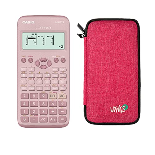 CALCUSO Sparpaket: Casio FX-83GT X technisch-wissenschaftlicher Taschenrechner + WYNGS Schutztasche pink + Erweiterte Garantie von CALCUSO von Casio