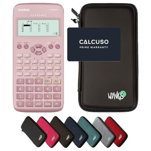 Casio fx-83GT X Pink inklusive Schutztasche von WYNGS in Schwarz - Basic Set (Englisch) von Casio