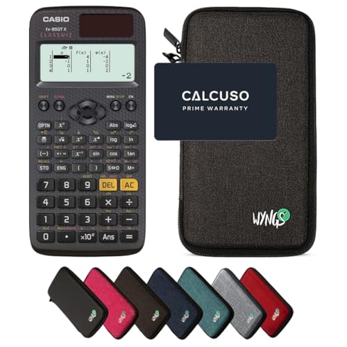 Casio fx-85GT X inklusive Schutztasche von WYNGS in Dunkelgrau - Basic Set (Englisch) von Casio