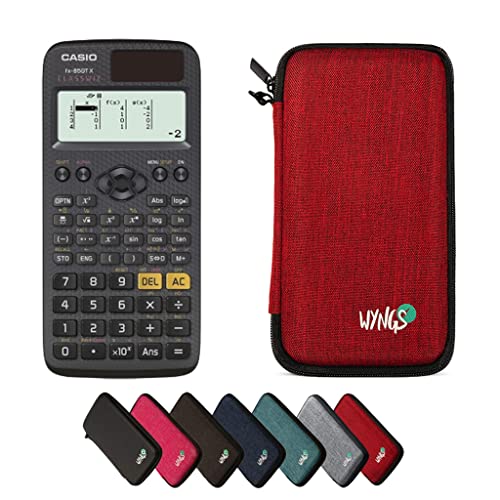 Casio fx-85GT X inklusive Schutztasche von WYNGS in Rot - Basic Set (Englisch) von Casio