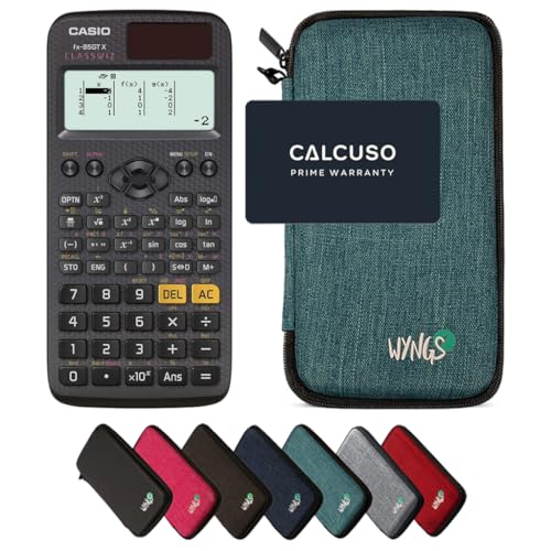 Casio fx-85GT X inklusive Schutztasche von WYNGS in Türkis - Basic Set (Englisch) von Casio