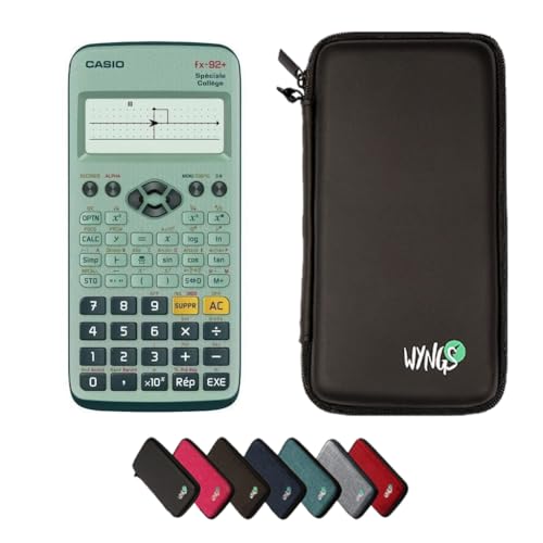 Casio fx-92+ Spéciale Collège inklusive Schutztasche von WYNGS in Schwarz - Basic Set (Französisch) von Casio