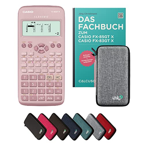 ﻿CALCUSO Standardpaket Hellgrau mit Taschenrechner Casio FX-83GT X pink von Casio