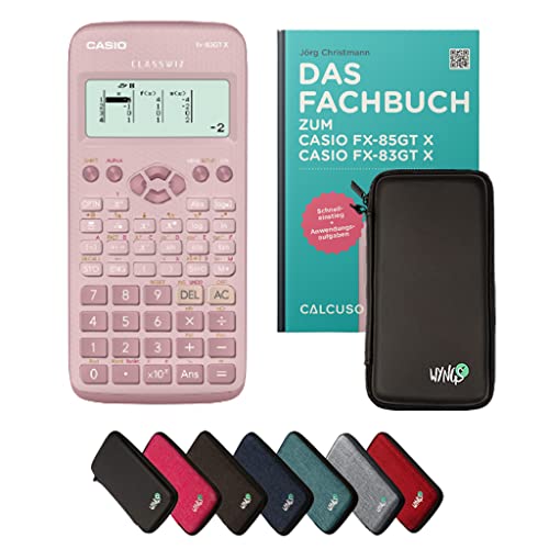﻿CALCUSO Standardpaket Schwarz mit Taschenrechner Casio FX-83GT X pink von Casio