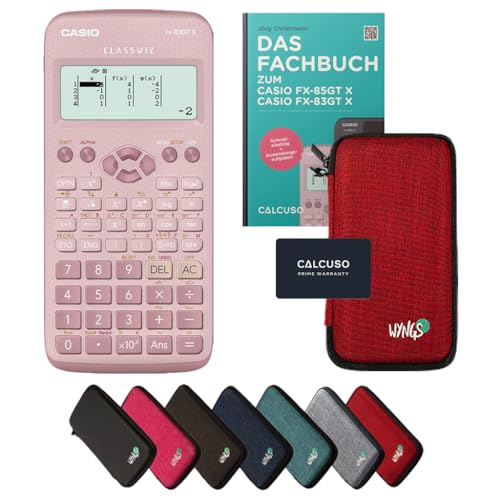 ﻿CALCUSO Standardpaket Rot mit Taschenrechner Casio FX-83GT X pink von CASIO