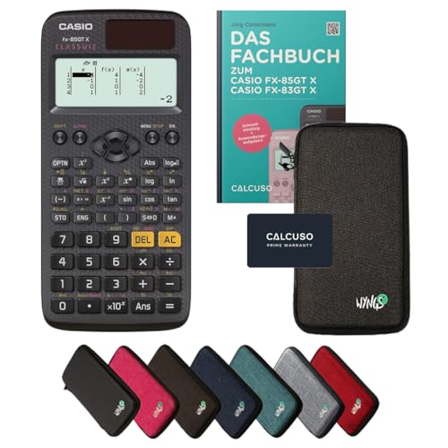 ﻿CALCUSO Standardpaket Dunkelgrau mit Taschenrechner Casio FX-85GT X ClassWiz von CASIO