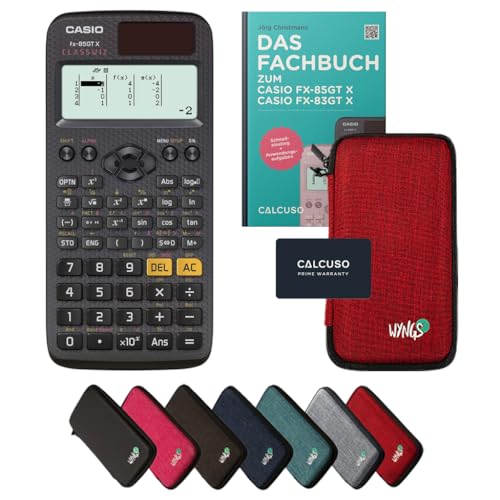 ﻿CALCUSO Standardpaket Rot mit Taschenrechner Casio FX-85GT X ClassWiz von CASIO