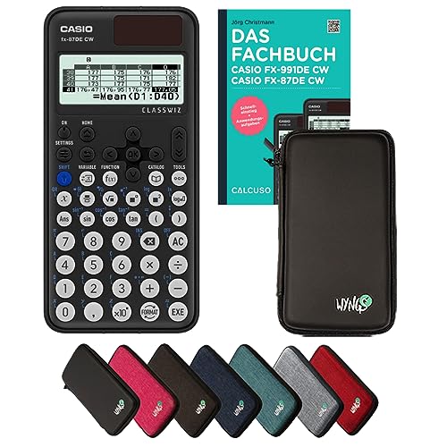 CALCUSO Standardpaket: Casio FX-87DE CW + WYNGS Schutztasche schwarz + Fachbuch + Erweiterte Garantie von CALCUSO von Casio