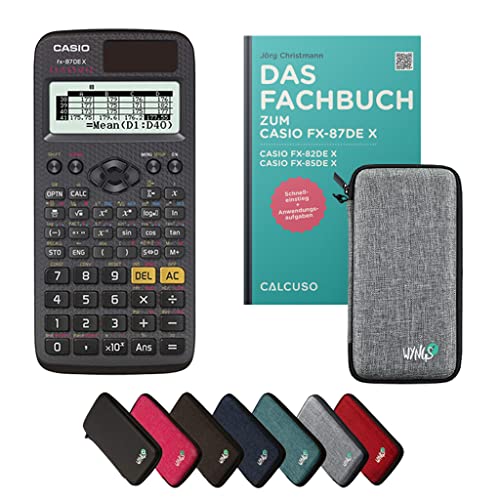 CALCUSO Standardpaket Hellgrau mit Taschenrechner Casio FX-87DE X ClassWiz von CASIO